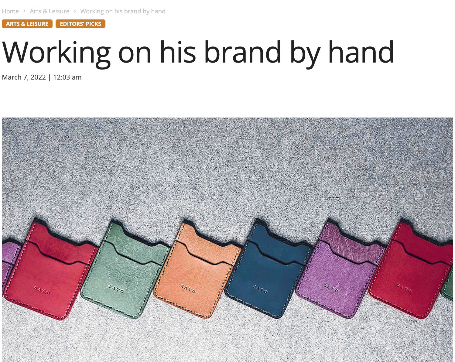 Working on his Brand by Hand